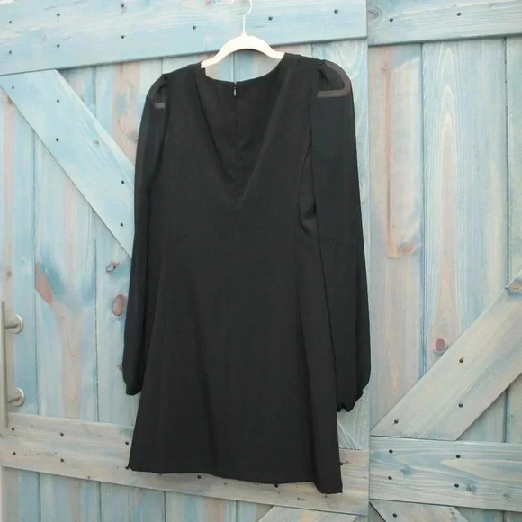 Black Long Sleeve Dress Laundry By Shelli Segal Dress 6 Small - Picture 6 of 7